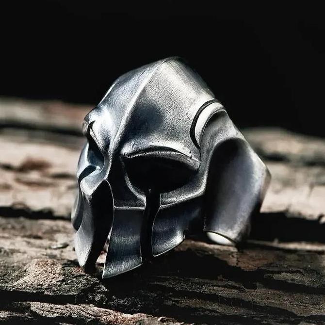 Cincin Retro Desain Topeng Spartan Generasi Baru / New Generation Spartan Mask (Adjustable) murah