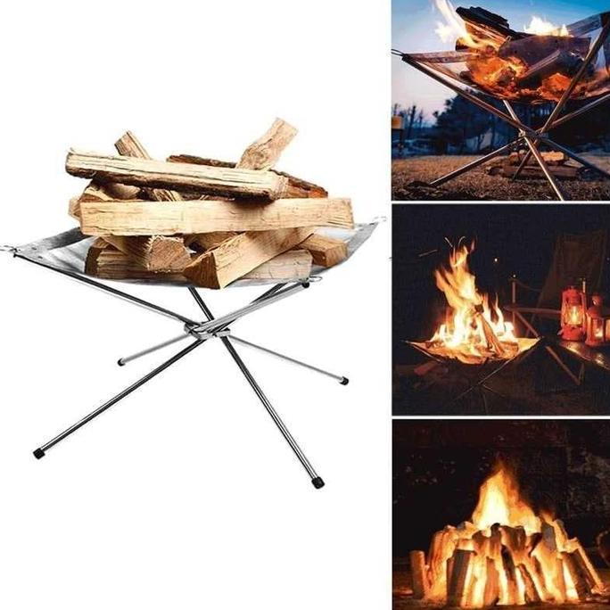 Stand Api Unggun Portable Alat Berkemah / Stand Api Unggun Untuk Kemah