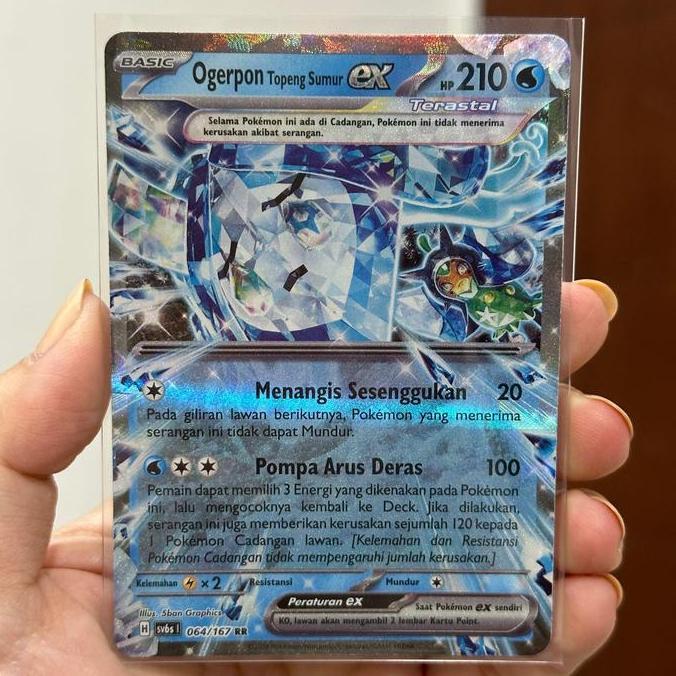 Kartu Pokemon Indonesia - Topeng Transfigurasi - Ogerpon Topeng Sumur EX RR 064/167 murah