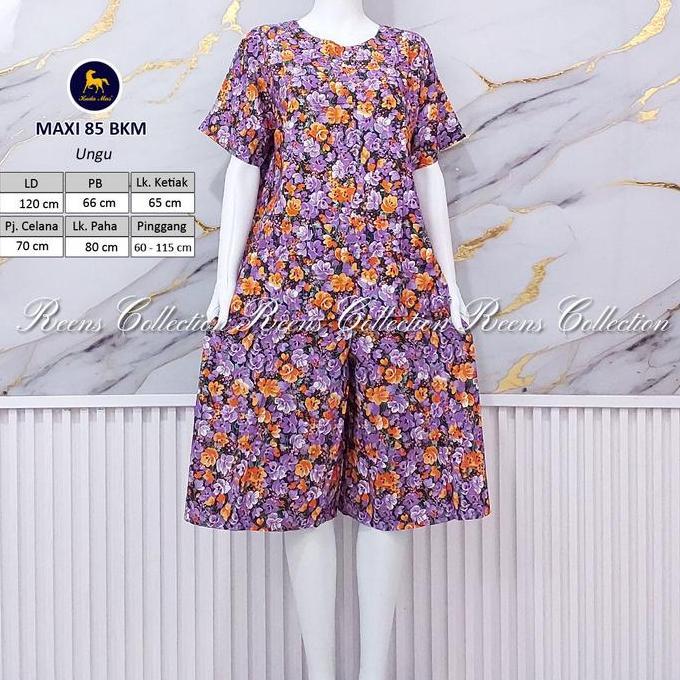 Batik Kuda Mas Setelan Maxi 85 | Piyama Kulot Lengan Pendek LD 120 cm