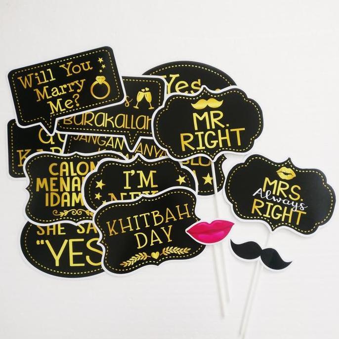 wedding Khitbah Fun Props Properti Aksesoris Foto Photobooth murah