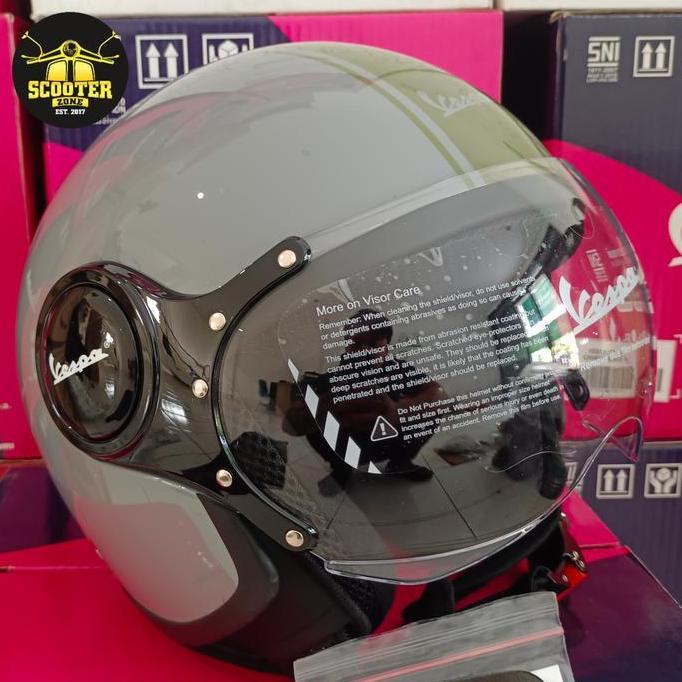 OK HELM VESPA ORIGINAL GREY GREEN //