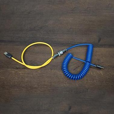 FLCMMK Mechanical Keyboard Coiled Cable Type-C Aviator