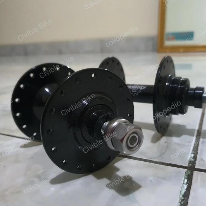 Hub Ardently Basic Track 20 24 32 Hole Fixie Fixed Gear Silver Hitam