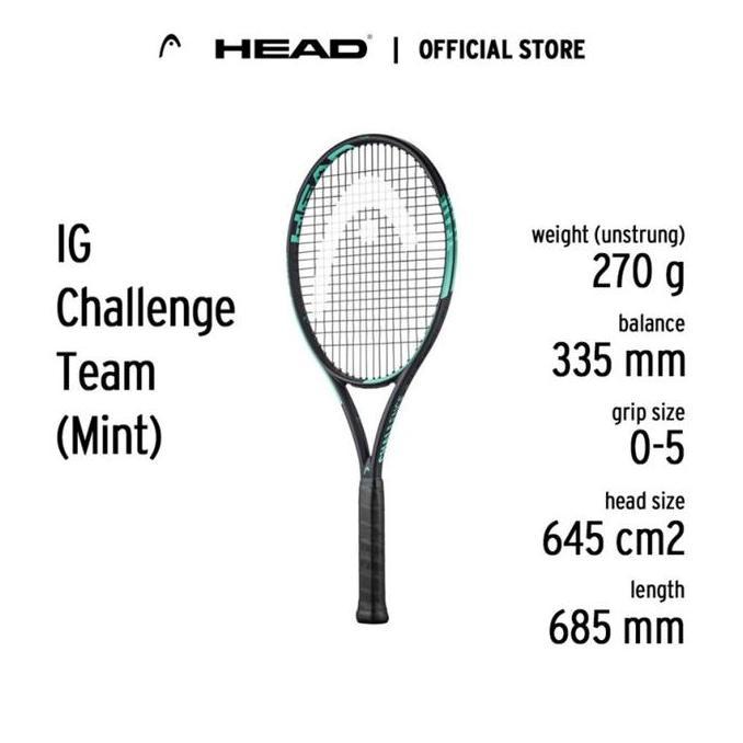 HEAD Tennis Racket IG Challenge SC20 Series 2024 - Raket Tenis Terpasang Senar FREE Cover Bag