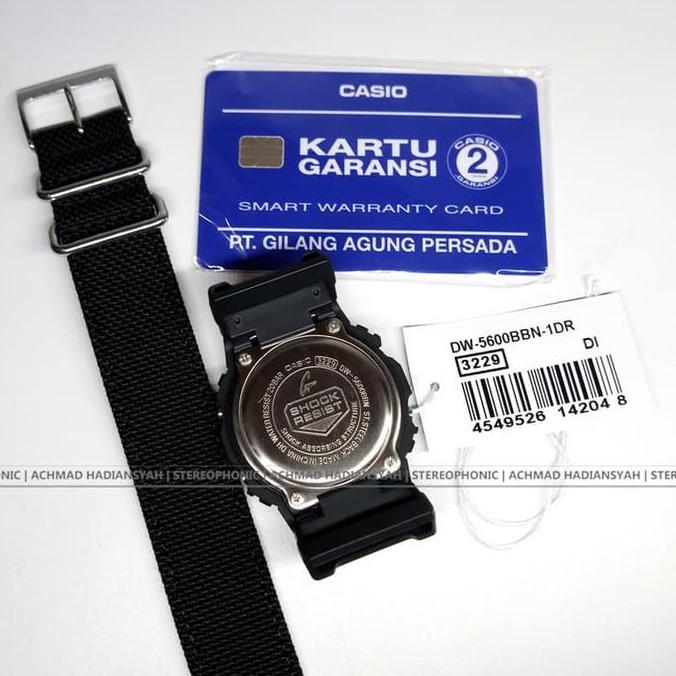 Kanvas Zulu Strap.. ORINAL CASIO GShock DW5600BBn ORINAL DW5600BBn