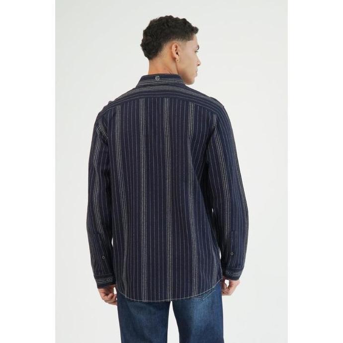 Emba Jeans - Stevan One Kemeja Lengan Panjang Pria  Modern Fit Navy