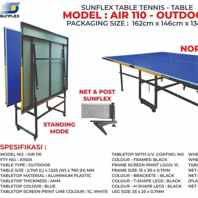 MEJA PINGPONG TENIS MEJA SUNFLEX AIR 110 OUTDOOR