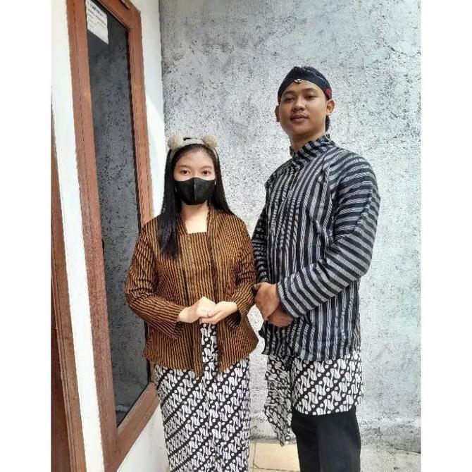 Baju lurik adat jawa laki / perempuan dewasa baju surjan adat jawa - BAHAN HALUS
