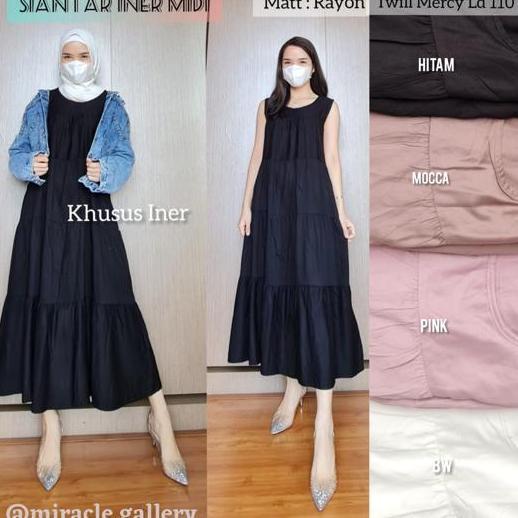 INER MIDI SIANTAR / INNER RAYON TWILL MIDI DRESS SIANTAR - WARNA