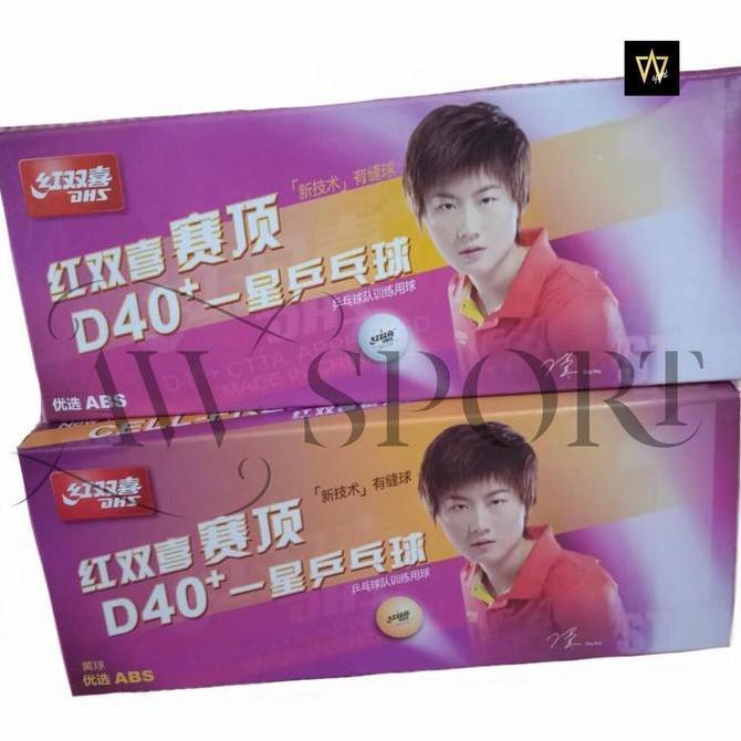 Bola Pingpong DHS D40+ Bintang 1 isi 10 / Bola Tenis Meja DHS