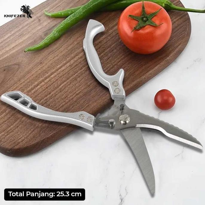 GUNTING DAPUR SERBAGUNA TAJAM GUNTING MAKANAN IKAN SAYUR TULANG