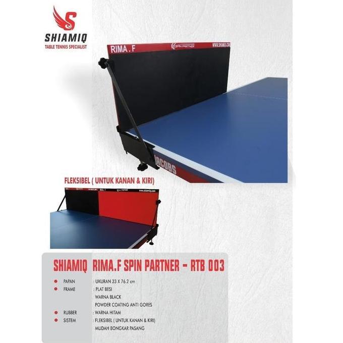 Return board Tenis Meja Spin Partner Shiamiq Black and Red