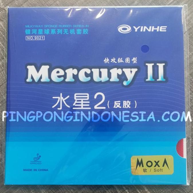 Yinhe Mercury II Red - Rubber Pingpong Karet Pingpong Karet Tenis Meja Rubber TenisMeja Soft Medium 