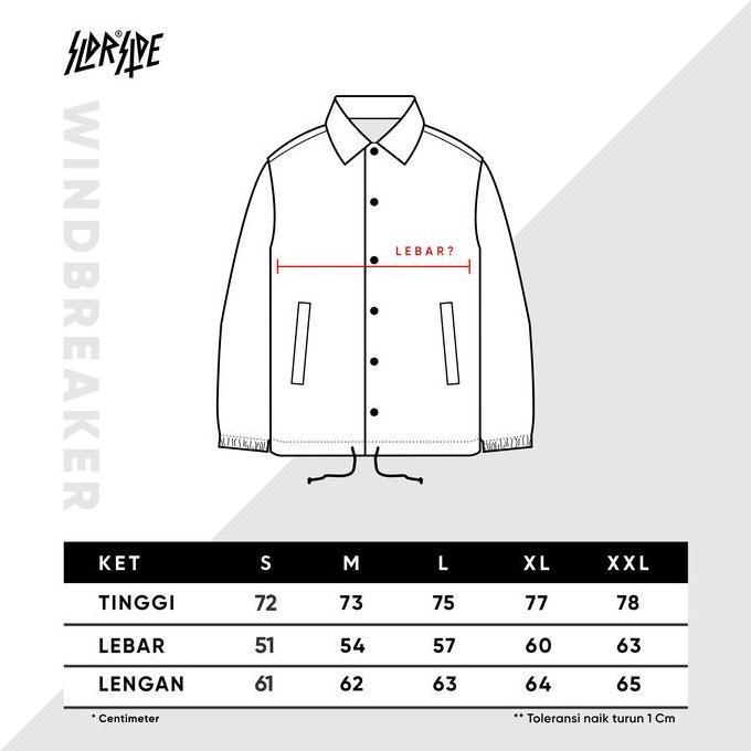 Soldierside Familia Jaket Parasut Tribalz Hitam Bordir Simple WB113