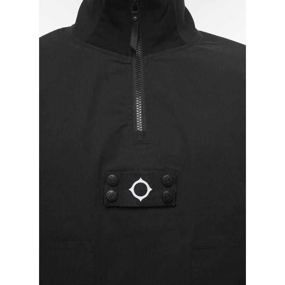 Ma Strum Funnel Neck Mixed Media Sweatshirt (Jet Black) Orinal