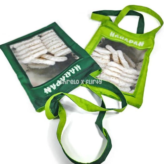 Tas Reversible Totebag Shrelo Dua Warna Bolak Balik Kaleng Kerupuk Harapan Hijau Bolu Pandan Ijo Lum