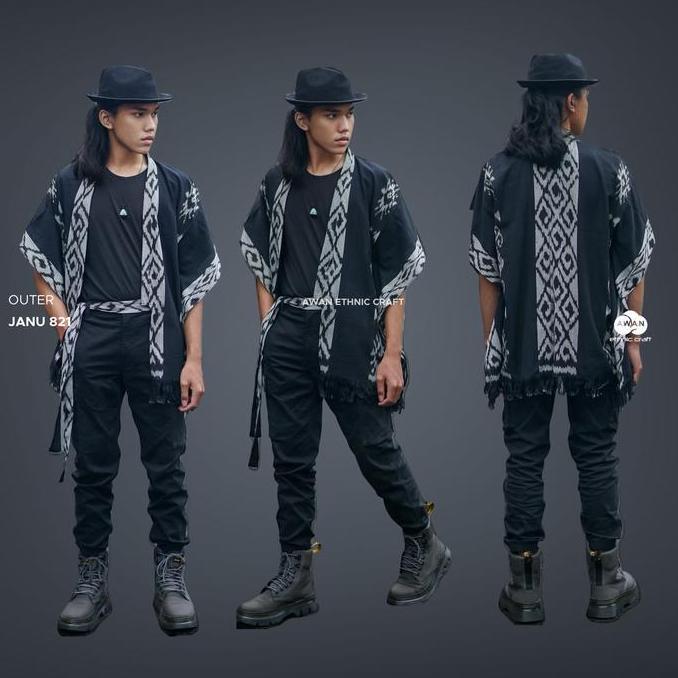 JANU - Outer Tenun Etnik Pria Wanita