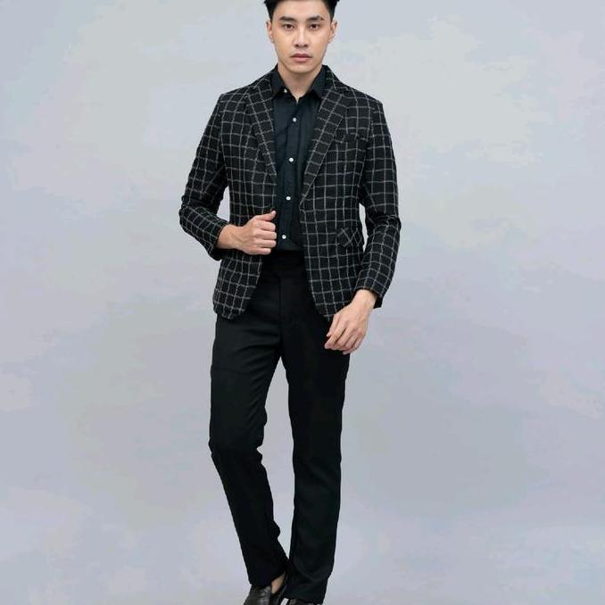 FORMALE.ID Jas Blazer Tartan Kotak Kotak Pria casual santai slimfit Nyaman
