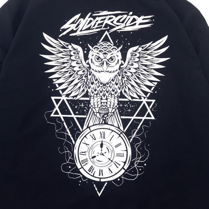 Soldierside Familia Jaket Windbreaker Parasut Tebal Hitam "Death" WB125 Sablon Simple