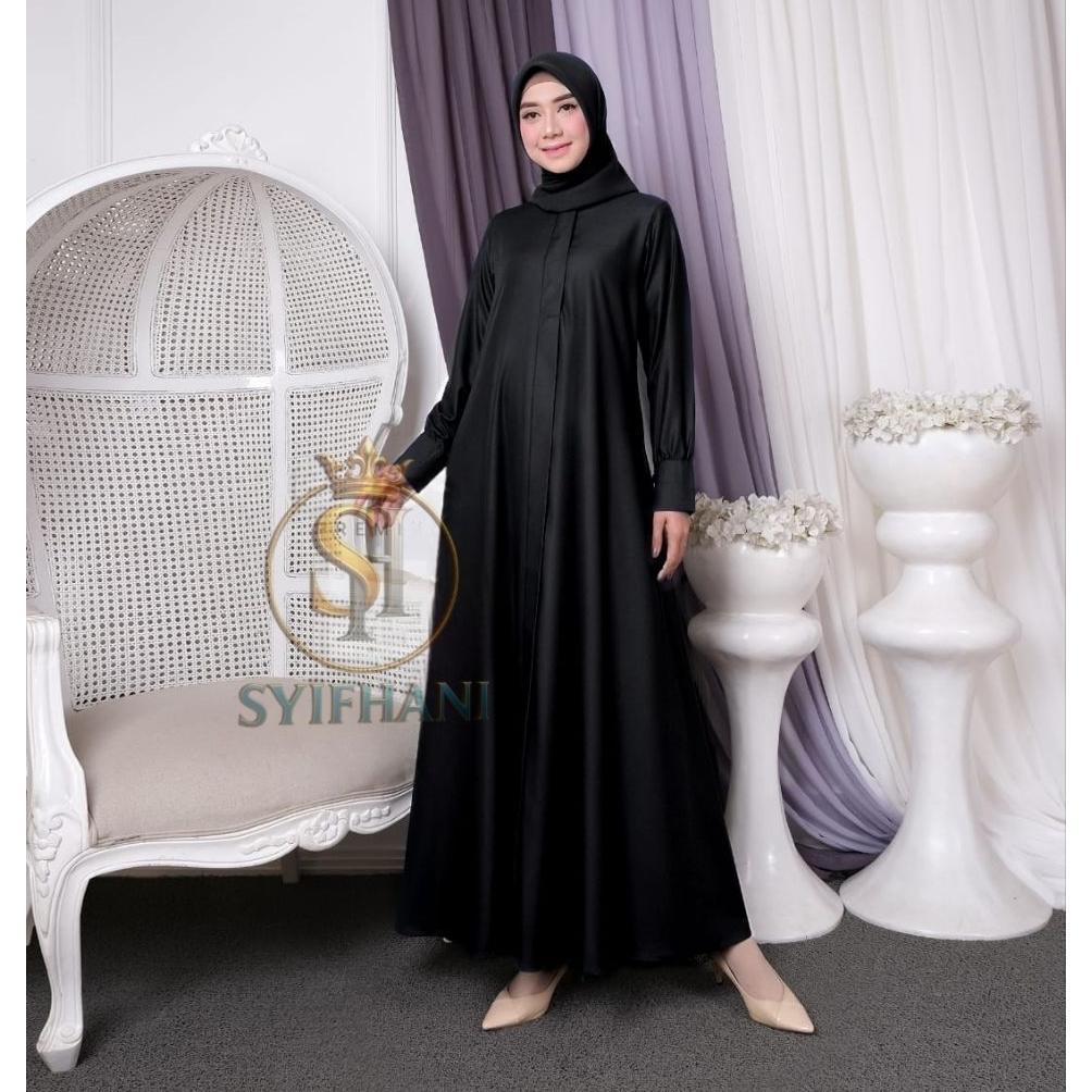 Syifhani - Gamis Madina Laura Polos Dan Simpel Bahan Katun Toyobo Variasi Warna Yang Banyak
