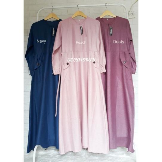GAMIS KATUN MADINA SYAR'I MODEL SAKU DEPAN (Shalimah)