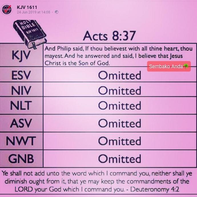 KJV Holy Bible. Large Print Huruf Besar ATAU Medium Size. Authorized King James Version. Alkitab Kri