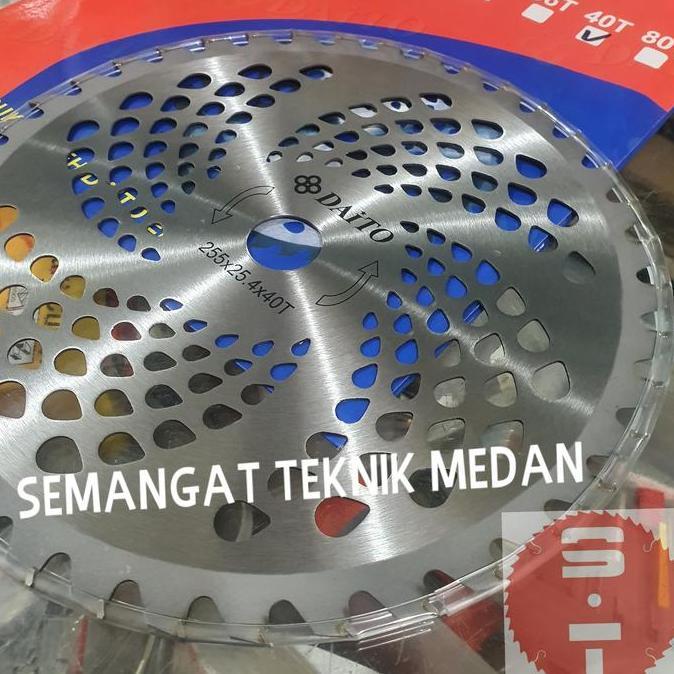 40T MATA GERGAJI PISAU POTONG RUMPUT BRUSH CUTTER BLADE 10" 40 T DAITO