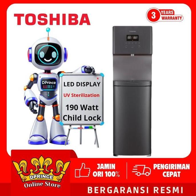 TOSHIBA Dispenser 1830 UV Galon Bawah RWF-W1830UVBN / RWFW1830UVBN