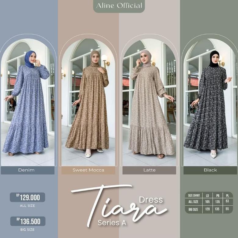 Tiara Dress Aline Official Gamis Motif Dress