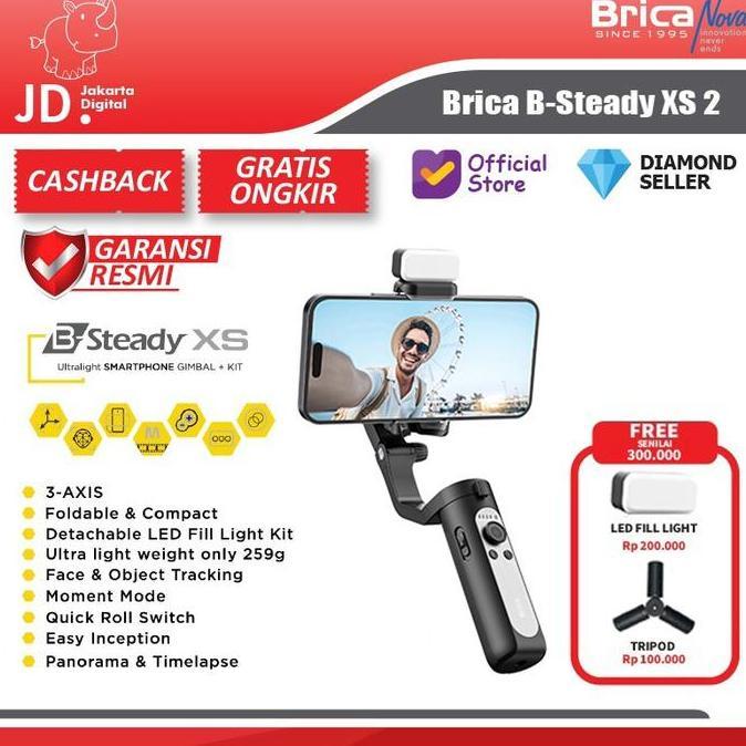 Brica B-Steady XS 2 3-Axis Gimbal Smartphone - Brica BSteady XS2