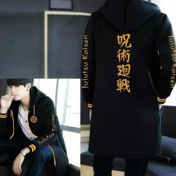 Jaket Jubah Anime Tokyo Revengers  Hoodie Zipper Anime naruto Sweater Pria Distro Fleece Hitam Keren