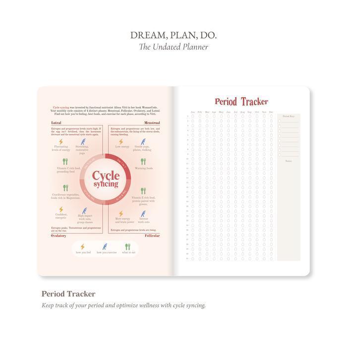 The Undated Weekly Planner Agenda Leather Binding by Paperie Lab