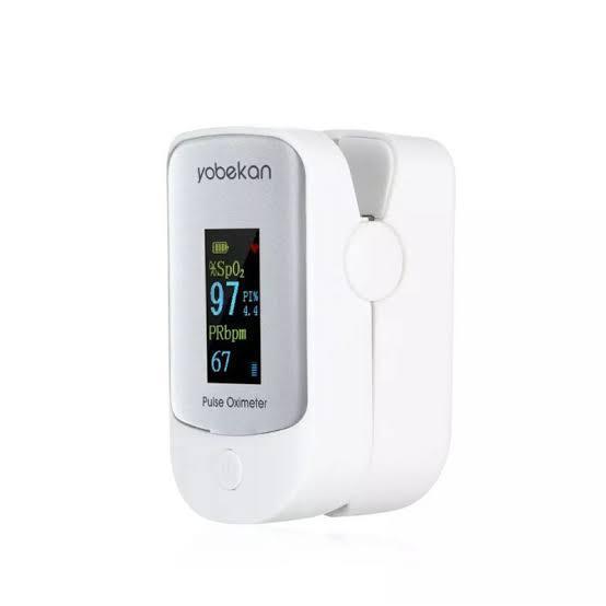 Pulse Oximeter Yobekan Fingertip Pulse Oxymeter Saturasi Oksigen O2 Original Dan Terpercaya
