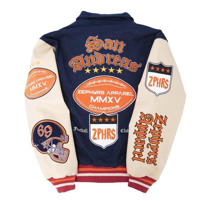 Jaket Varsity SAN Zephyrs  Fullbordir