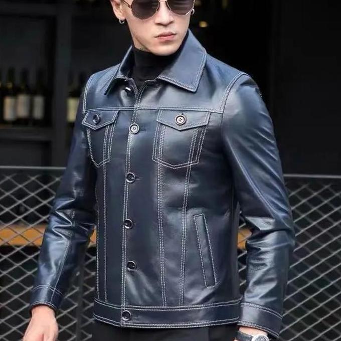 JAKET KULIT ASLI PRIA/JAKET KULIT ASLI DOMBA GARUT KUALITAS PREMIUM