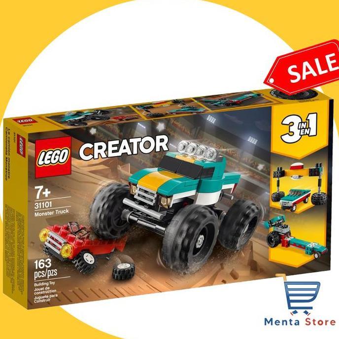 HOT SALE LEGO Creator 31101 Monster Truck 3 in 1 Mobil Besar Truk Kids Toys BISA GRAB