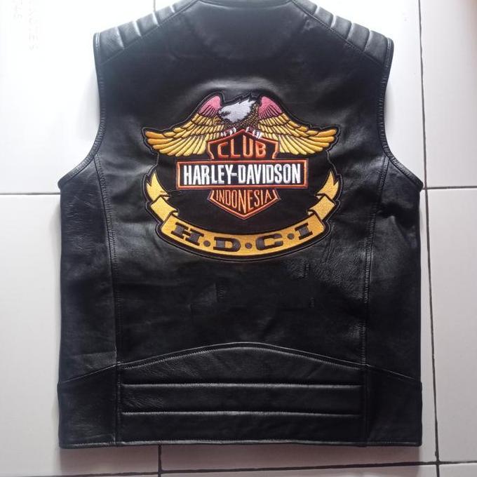 Rompi kulit harley davidson,vest kulit,rompi kulit asli