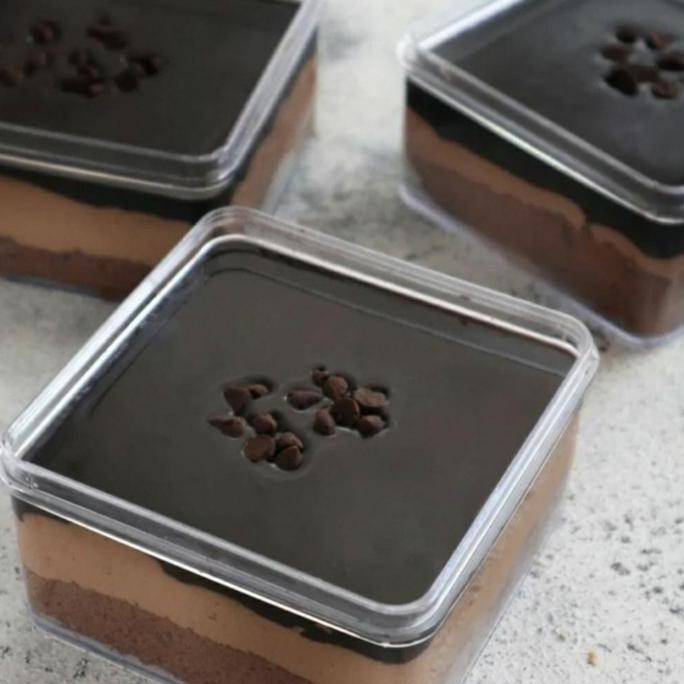 Toples natha kotak persegi dessert box per lusin