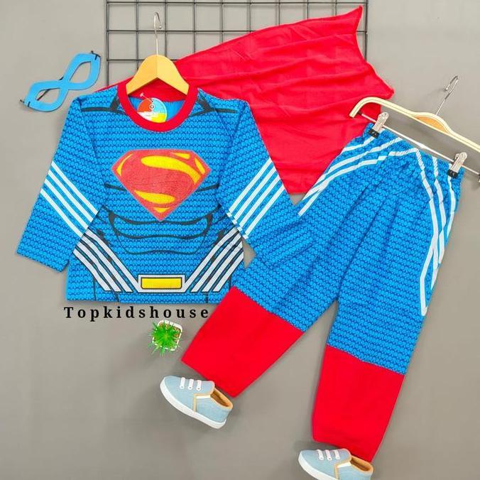 Setelan Kostum Anak /Baju Anak Laki Laki Superman
