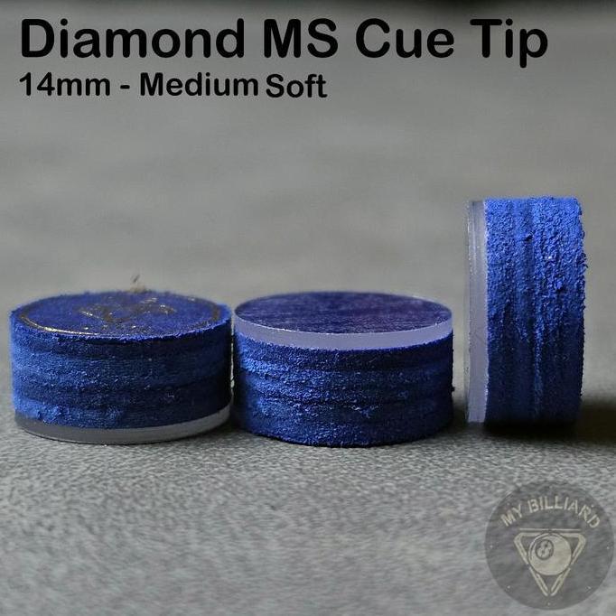 Diamond Cue Tip Medium Soft 14Mm 6 Layer Cue Tip - Master Tip Stick Billiar