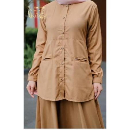gamis pdh khaki toyobo jumbo-seragam pns khaki-seragam pdh coklat