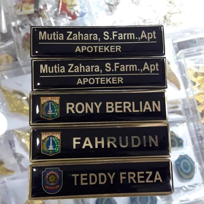 Nama Dada / Name Tag / Papan Nama Kuningan & Stainless