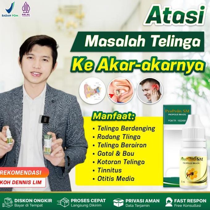 Obat Kuping Berdenging Terus, Telinga Sakit, Berdengung, Propolis SM