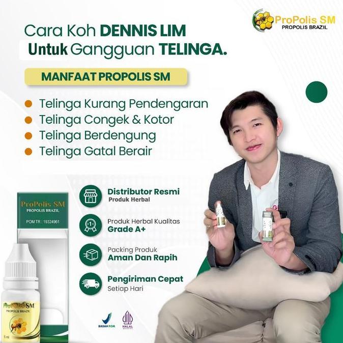 Propolis SM Tetes Telinga Congek Sakit Telinga Kurang Pendengaran Telinga Berdengung Telinga Berair 