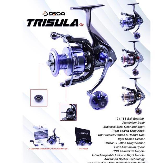 REEL DAIDO TRISULA SW UKURAN 1000 2000 3000 4000 6000 SALTWATER