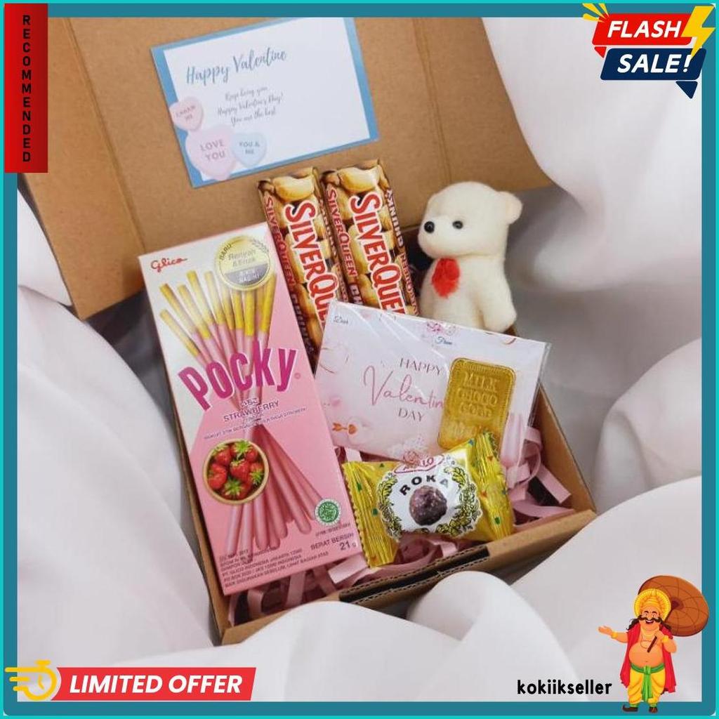 Hampers Coklat Silverqueen Valentine Gift Box Coklat Smack