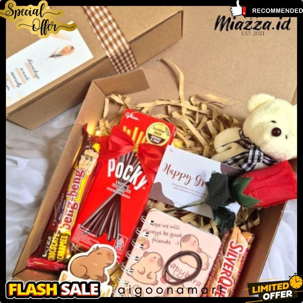 Hampers Snack Box Cokelat Kado Ulang Tahun Wisuda Hadiah Pacar Gift Box Buket Murah Jajan Skripsi Se