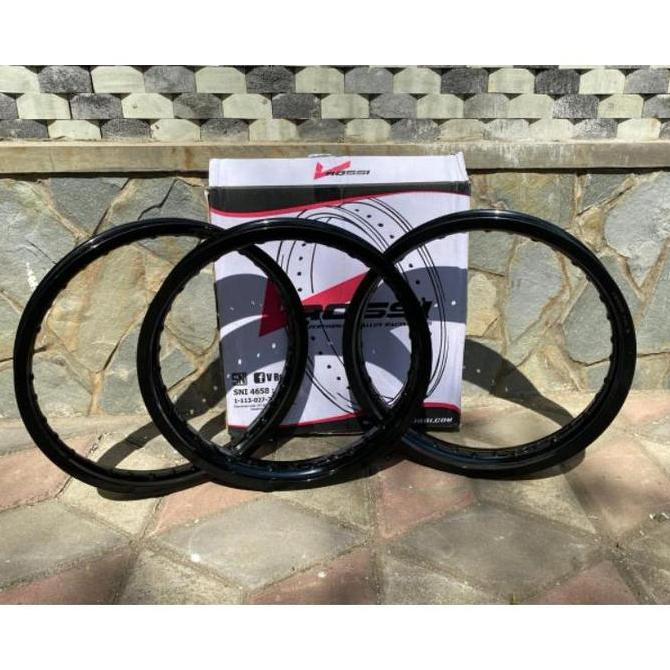 Diskon Velg Pelek Rossi Vrossi Wm Hitam Glossy Hitam Gilap Size 120 140 160 185 215 Ring 17 Promo Or