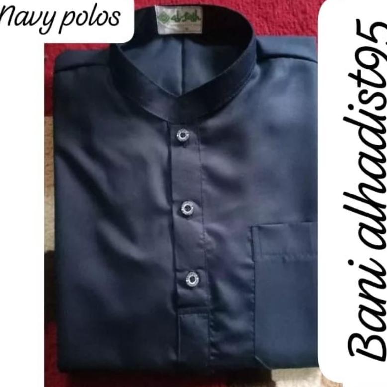 Terlaris Baju Jubah Gamis Pria Muslim Polos Bahan Katun Tangan Panjang Non Manset Warna Putih Hitam